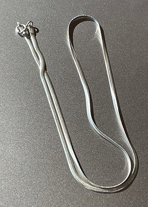 [당일배송] silver 92.5 snake necklace(3mm)