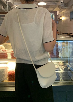 [아이보리, 소라 당일배송] mini shell leather mini-bag