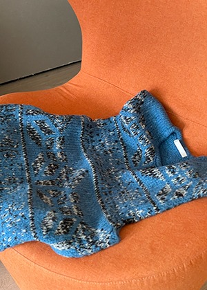 [블루 당일배송] jacquard knit vest